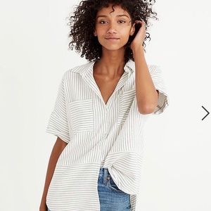 Madewell  medium flannel courier shirt in stripe